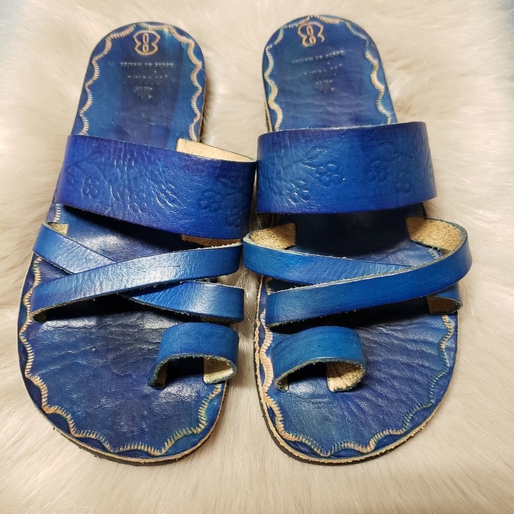 Sandalia Blue leather Nipomo shoe